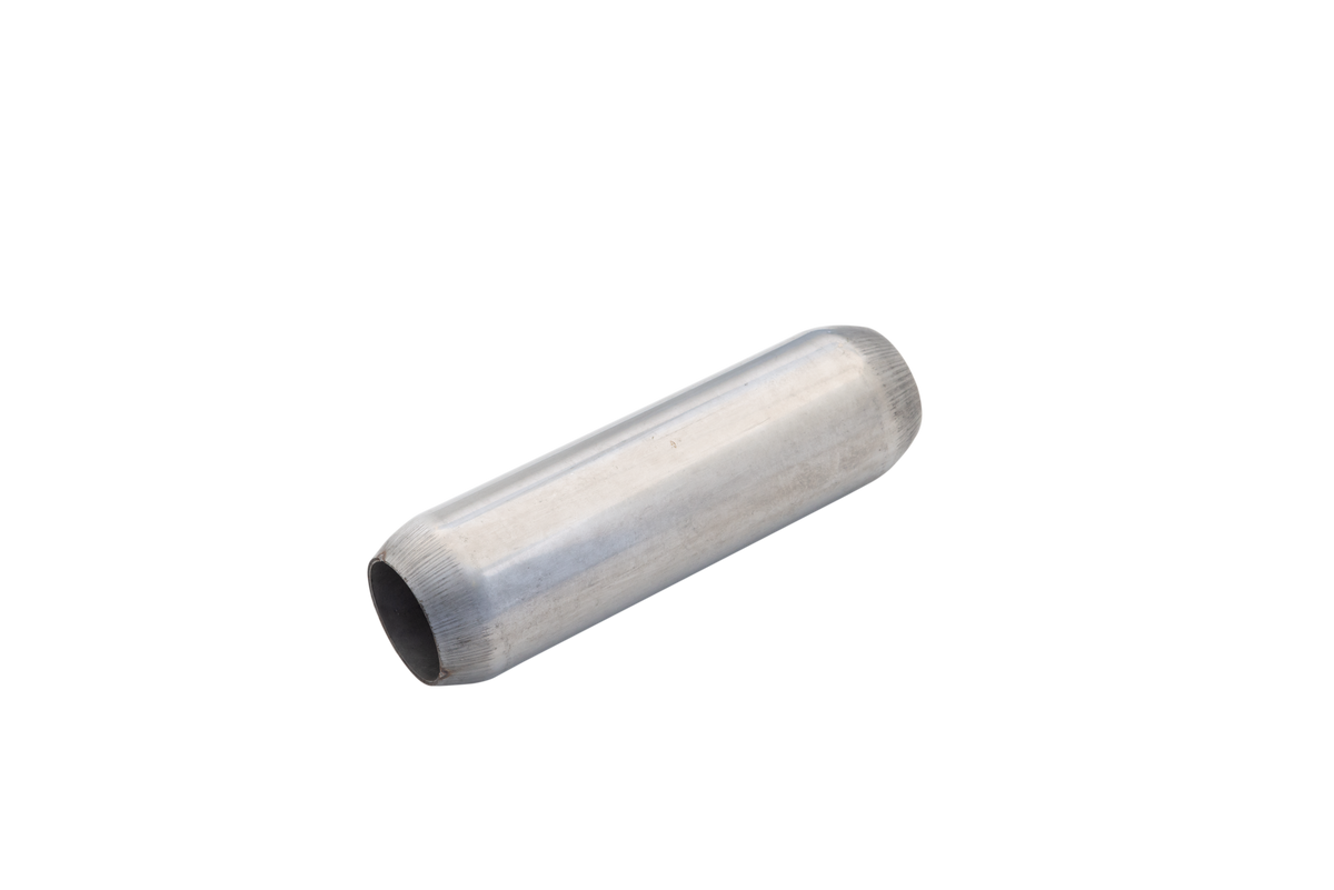 Hot Dog Resonator 2.5Inch Inlet 12Inch Long Raw 409 Stainless Steel