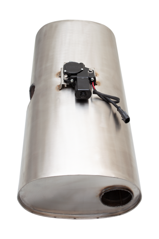 East West Oval Universal Varex Valved Muffler