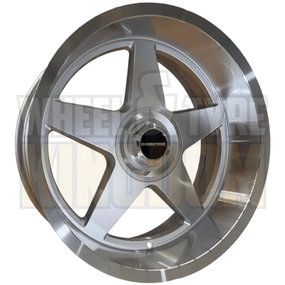 Director Star 20x8.5 FF - Silver Machined Lip - Pair