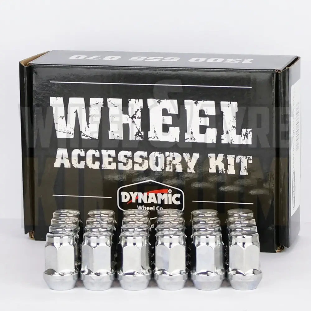 Dynamic Accessories Wheel Nut 12x1.25 35mm 19mm Hex Chrome Acorn (pack of 24)