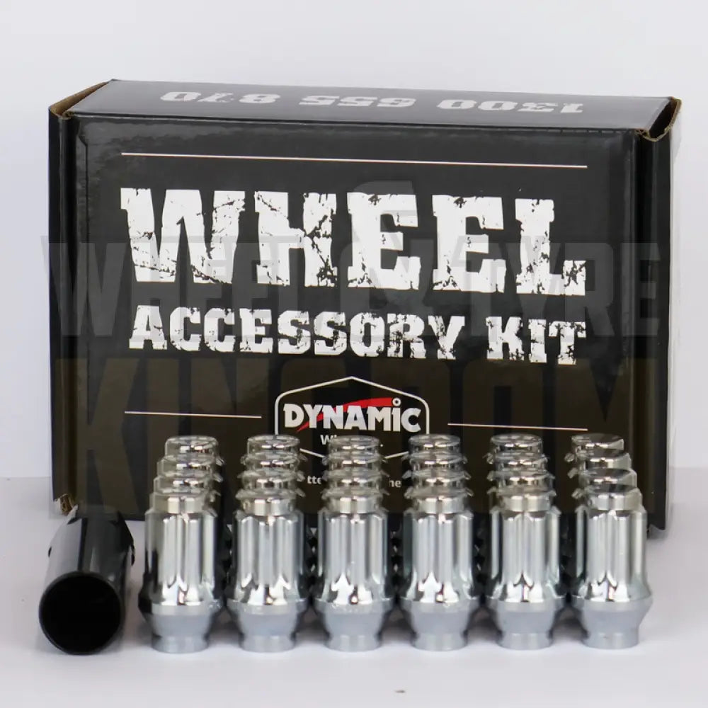 Dynamic Accessories Wheel Nut 14x1.5 43mm Spline ET Chrome (7-point Truck) (pack of 24)