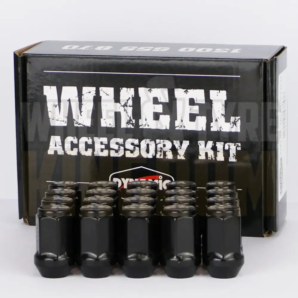 Dynamic Accessories Wheel Nut 14x1.5 45mm 22mm Hex Black Acorn (pack of 20)