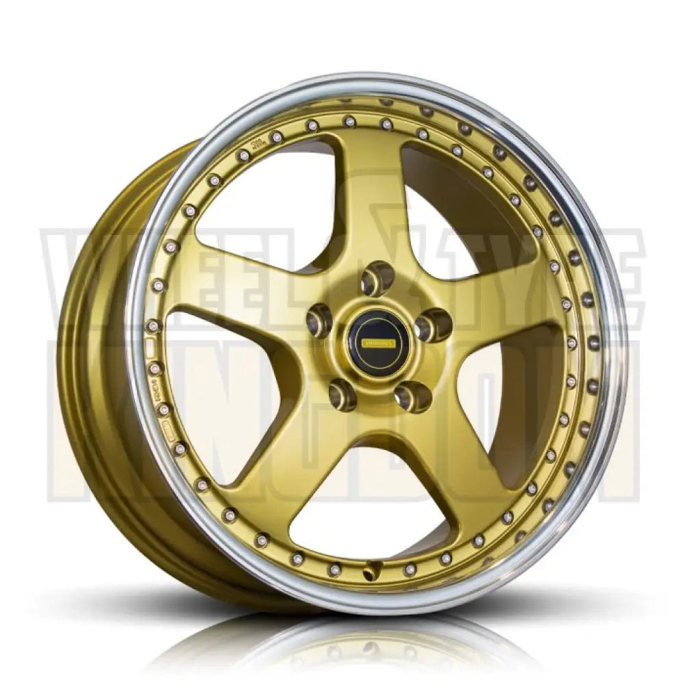 Simmons 18x7 5-stud FR-1 Gold Mirror Lip