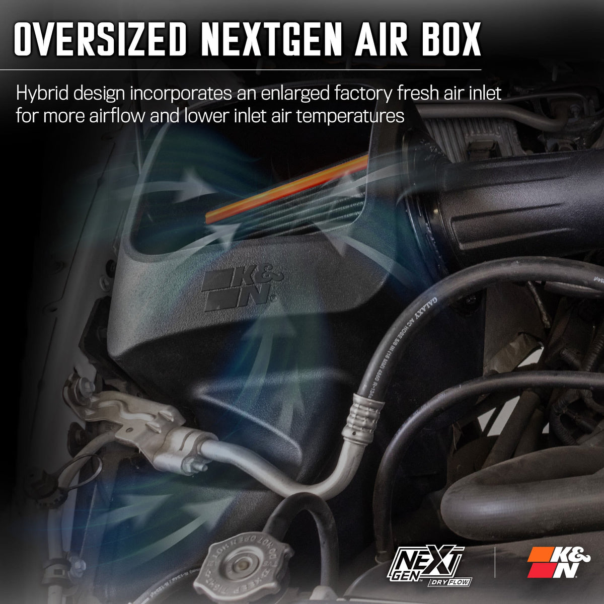 [K&N]   Intake Kits - 50-1561D K&N NextGen Dryflow Cold Air Intake - Dodge RAM 1500 V8 5.7L F/I