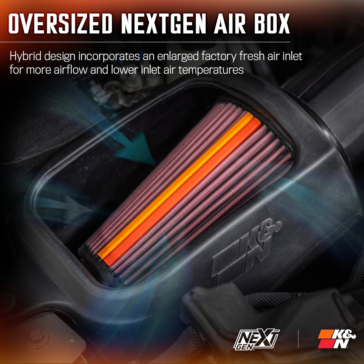 [K&N]   Intake Kits - 50-1576 K&N NextGen Cold Air Intake - Jeep Wrangler V6 3.6L