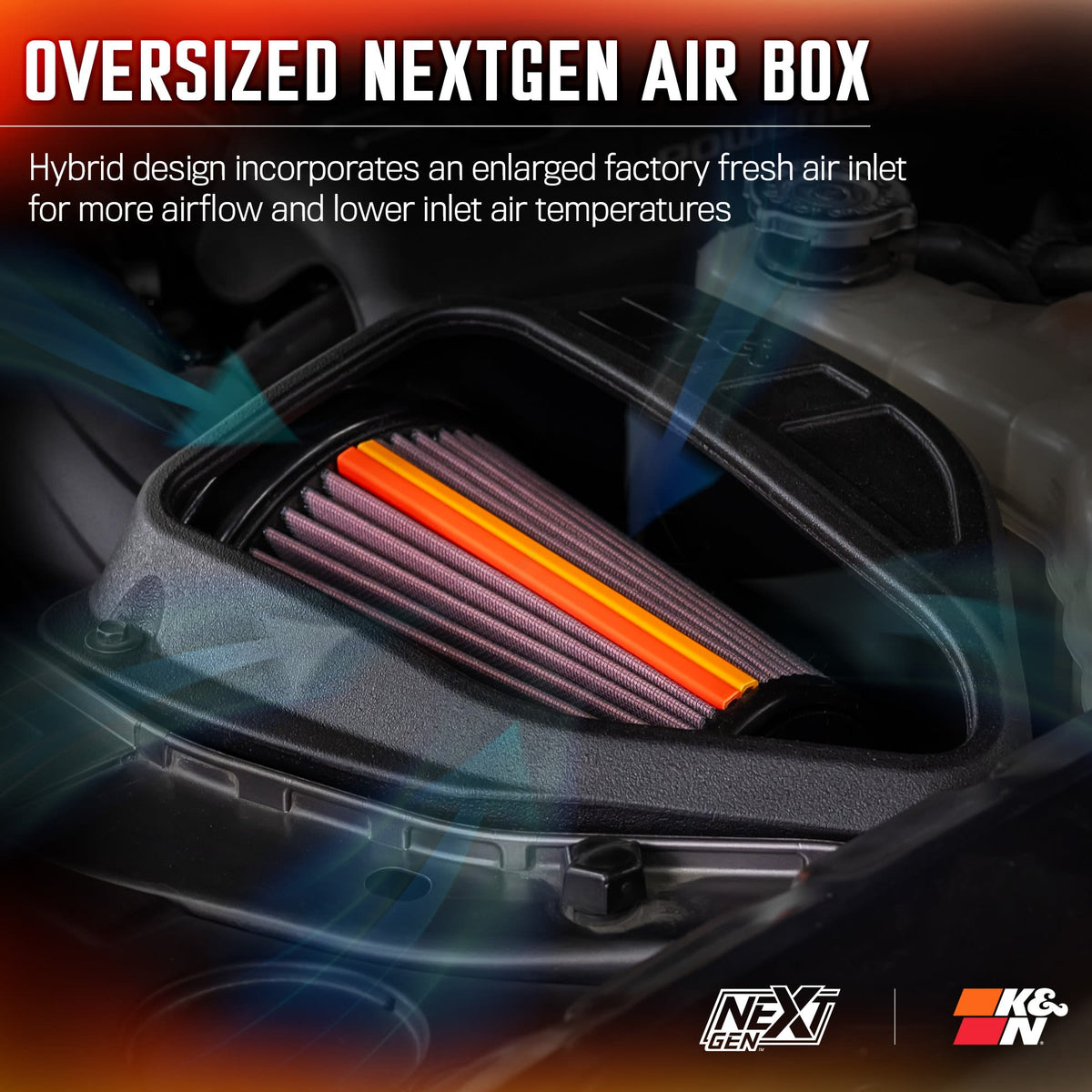 [K&N]   Intake Kits - 50-2545 K&N NextGen Cold Air Intake - Dodge Challenger V8-6.4L F/I, 2011-23