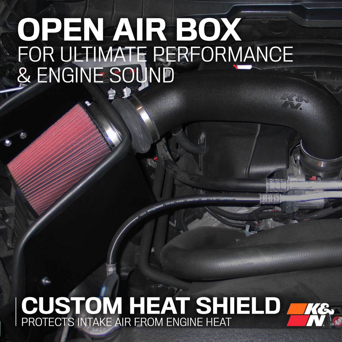 [K&N]   Intake Kits - 63-1561 K&N Performance Air Intake System, 2009 - 2024 RAM DT 1500/ 2500/ 3500 5.7L V8