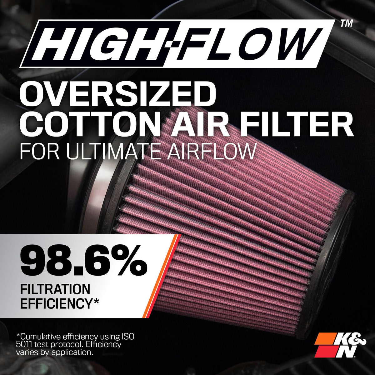 [K&N]   Intake Kits - 63-3074 K&N Performance Air Intake System, 2010 - 2015 Chevrolet Camaro SS 6.2L V8