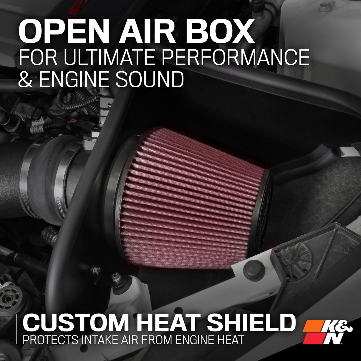 [K&N]   Intake Kits - 63-3074 K&N Performance Air Intake System, 2010 - 2015 Chevrolet Camaro SS 6.2L V8