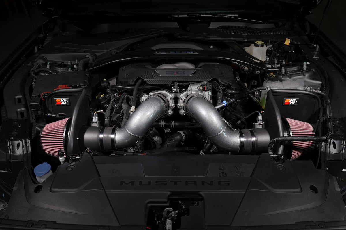 [K&N]   Metal Intake Kits - 69-3541TC K&N Performance Air Intake System, 2024 - 2025 Ford Mustang 5.0L V8