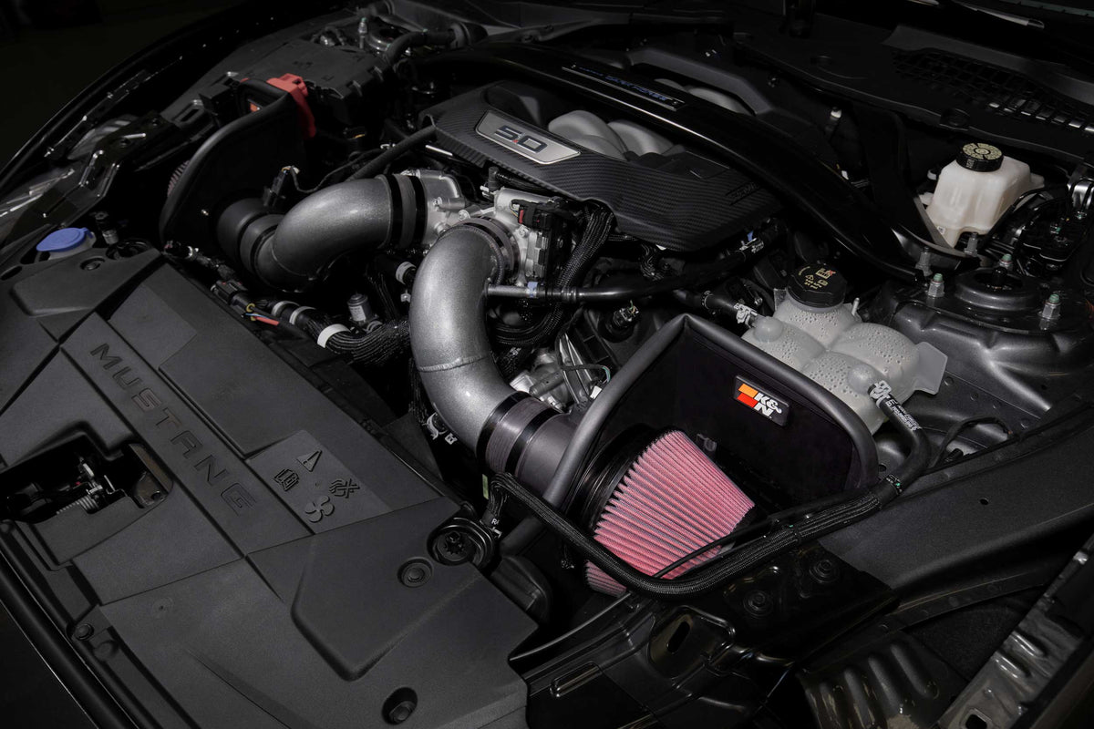 [K&N]   Metal Intake Kits - 69-3541TC K&N Performance Air Intake System, 2024 - 2025 Ford Mustang 5.0L V8