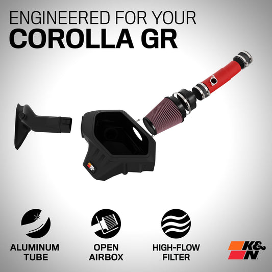 [K&N]   Metal Intake Kits - 69-8625TWR K&N Performance Air Intake System, 2023 - 2025 Toyota GR Corolla 1.6L