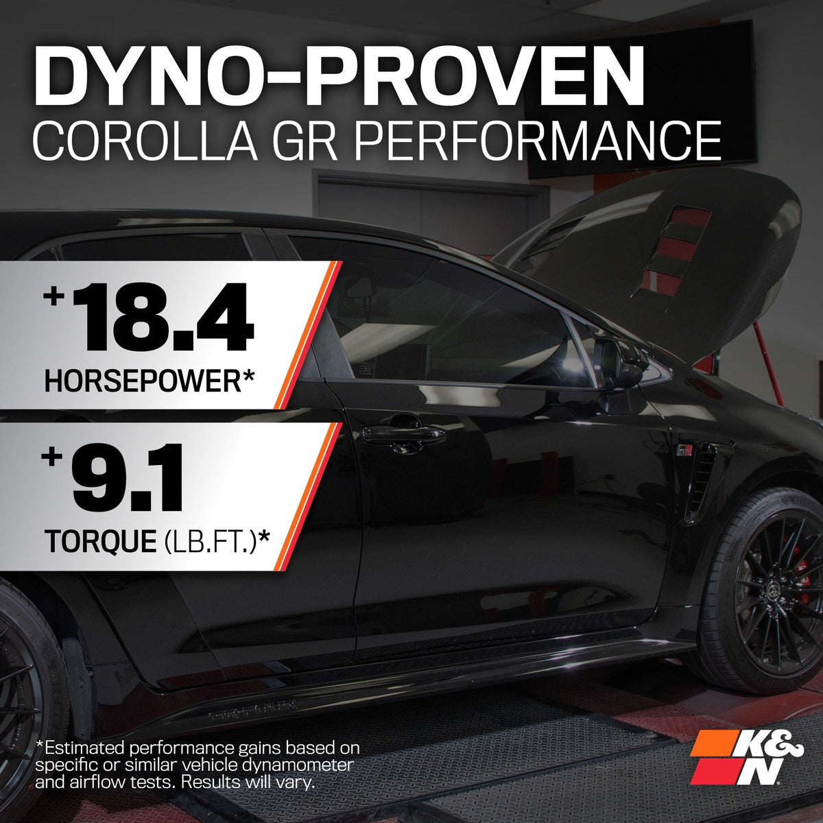 [K&N]   Metal Intake Kits - 69-8625TWR K&N Performance Air Intake System, 2023 - 2025 Toyota GR Corolla 1.6L