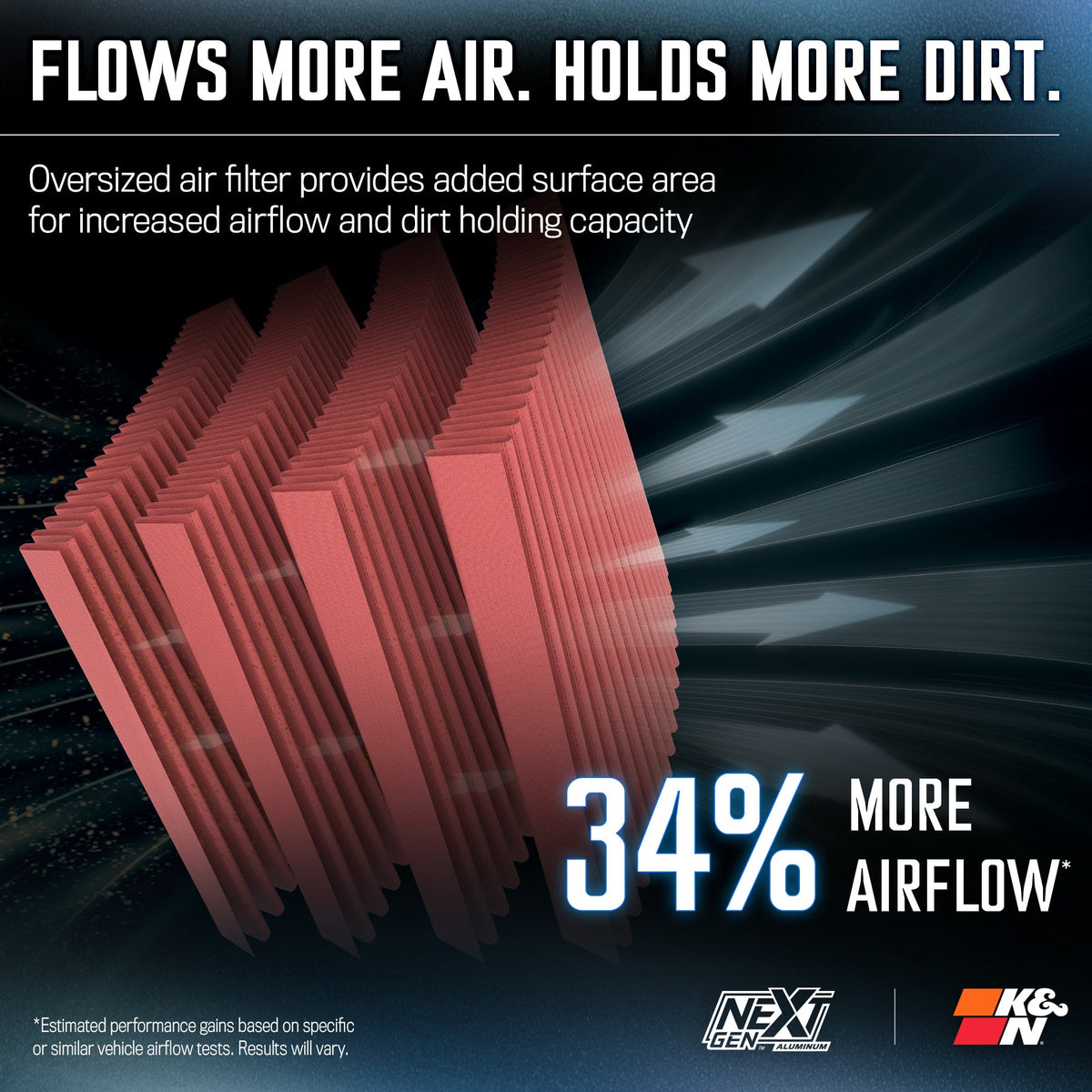 [K&N]   Metal Intake Kits - 70-1578 K&N NextGen Aluminum Cold Air Intake - RAM 1500 V8 5.7L F/I