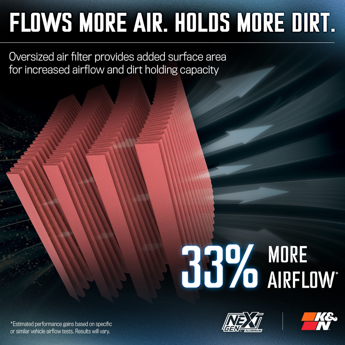 [K&N]   Metal Intake Kits - 70-3110 K&N NextGen Aluminum Cold Air Intake - CHEV/GMC 1500 V8 6.2L F/I