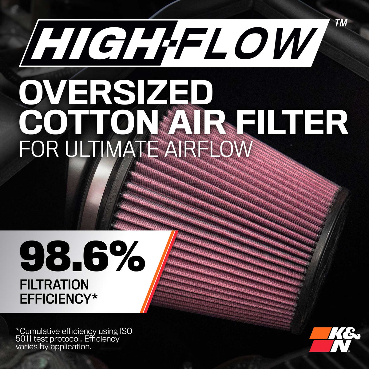 [K&N]   Metal Intake Kits - 77-1572KS K&N Performance Air Intake System, 2016 - 2026 Dodge Durango 3.6L/ Jeep Grand Cherokee WK 3.6L