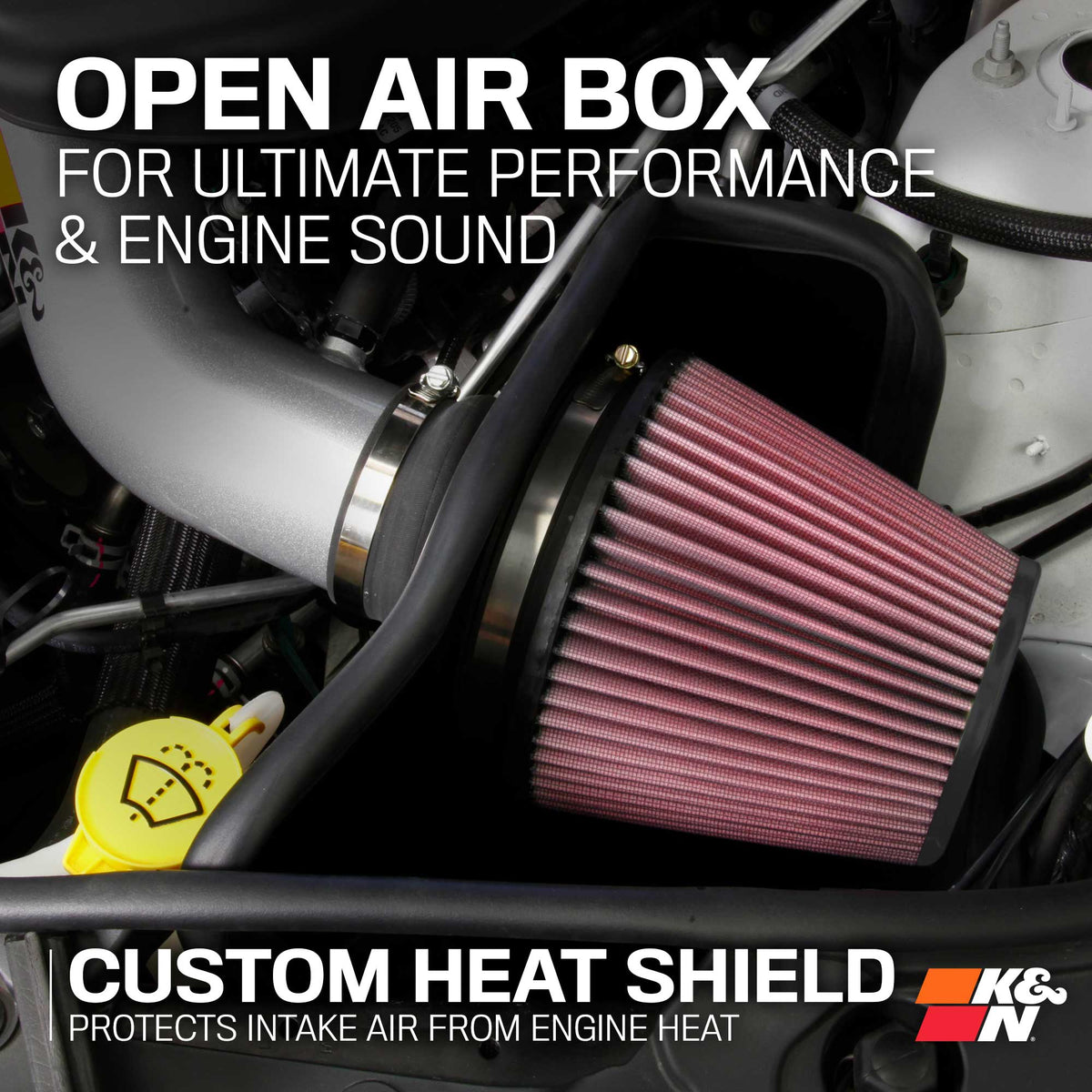 [K&N]   Metal Intake Kits - 77-1572KS K&N Performance Air Intake System, 2016 - 2026 Dodge Durango 3.6L/ Jeep Grand Cherokee WK 3.6L