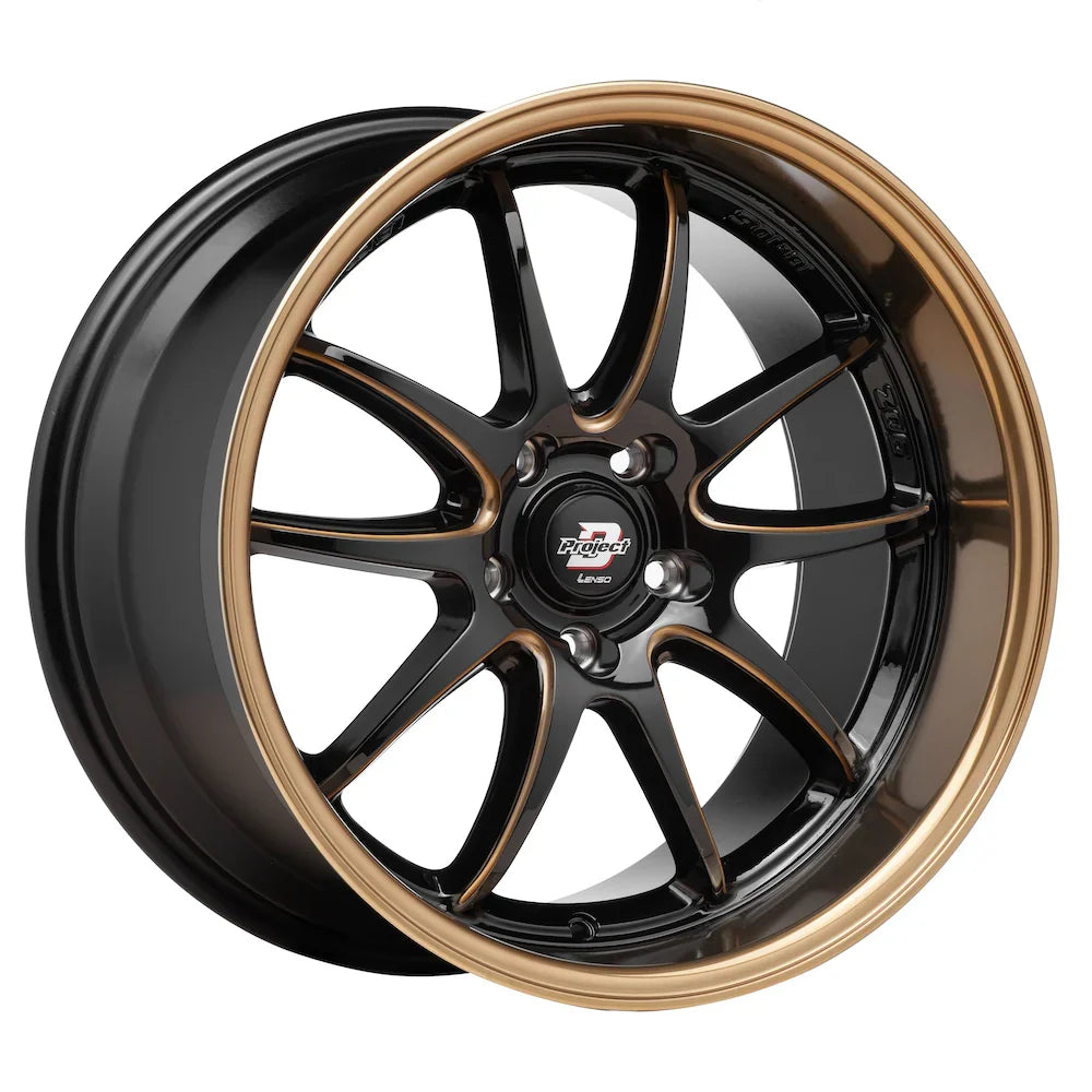 Lenso 90-Z Wheel Gloss Black Copper Milling Copper Lip - image 1