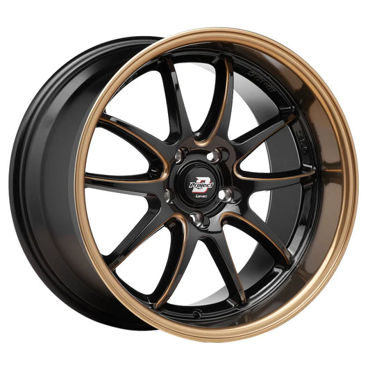 Lenso 90-Z Wheel Gloss Black Copper Milling Copper Lip - image 1