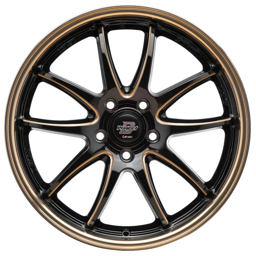 Lenso 90-Z Wheel Gloss Black Copper Milling Copper Lip - image 2