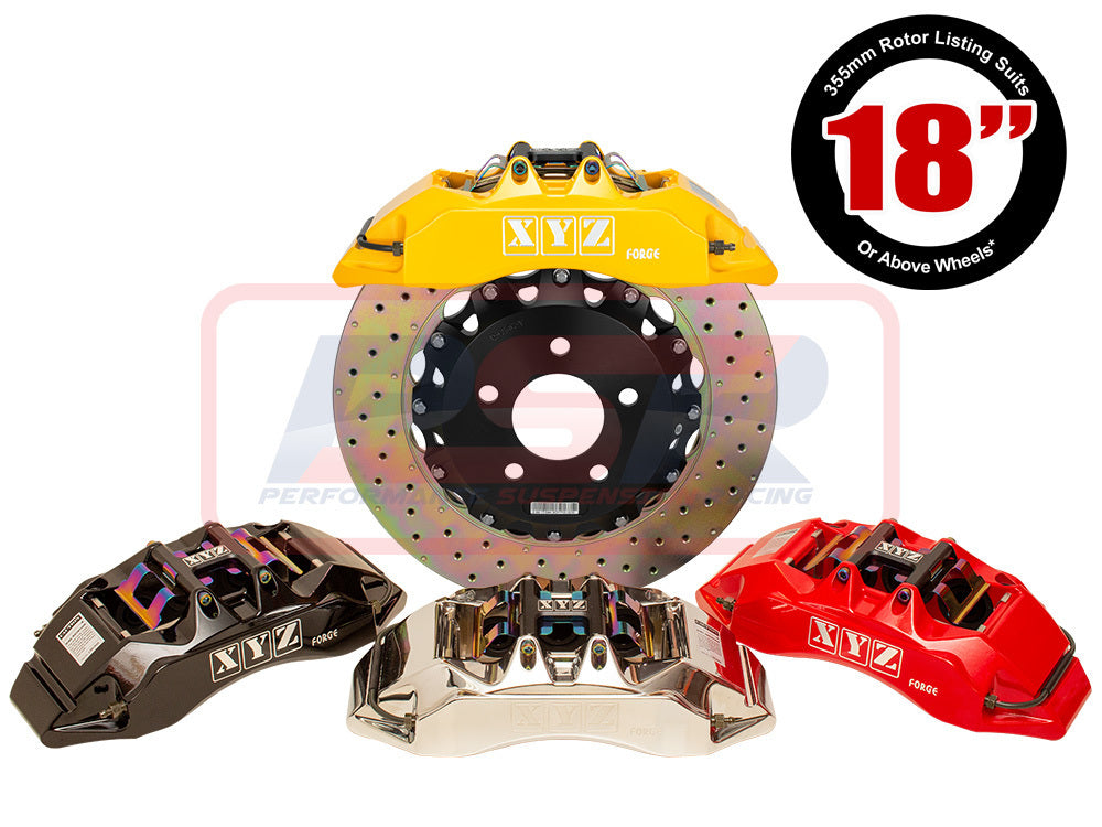 Holden Commodore VT-VZ XYZ Racing 4 Pot 355mm Fixed Rotor Rear Big Brake Kit BBK