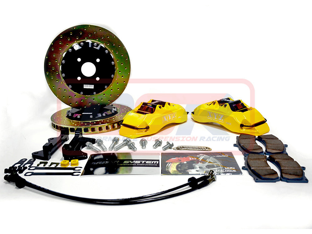 Holden Commodore VT-VZ XYZ Racing 4 Pot 355mm Fixed Rotor Rear Big Brake Kit BBK