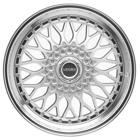 Lenso BSX Wheel Silver Mirror Lip - image 2