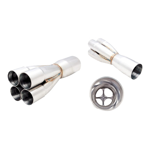 Stainless Steel 4-1 Collector, From 4 x 1-3/4″ To Single 3″