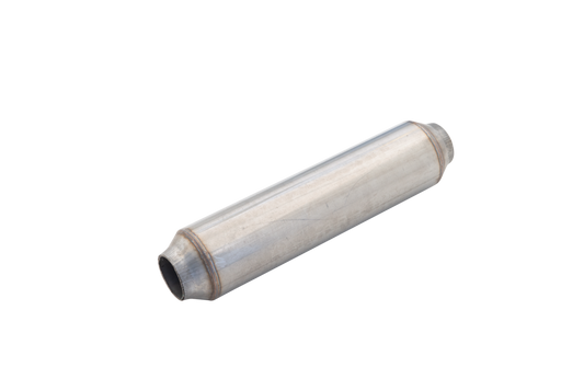 Hot Dog Resonator 2.25Inch Inlet 14Inch Long Raw 409 Stainless Steel