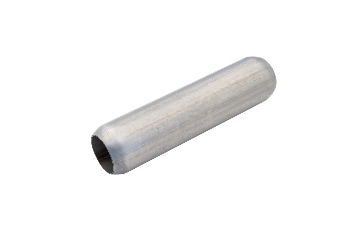 Hot Dog Resonator 3Inch Inlet 12Inch Long Raw 409 Stainless Steel
