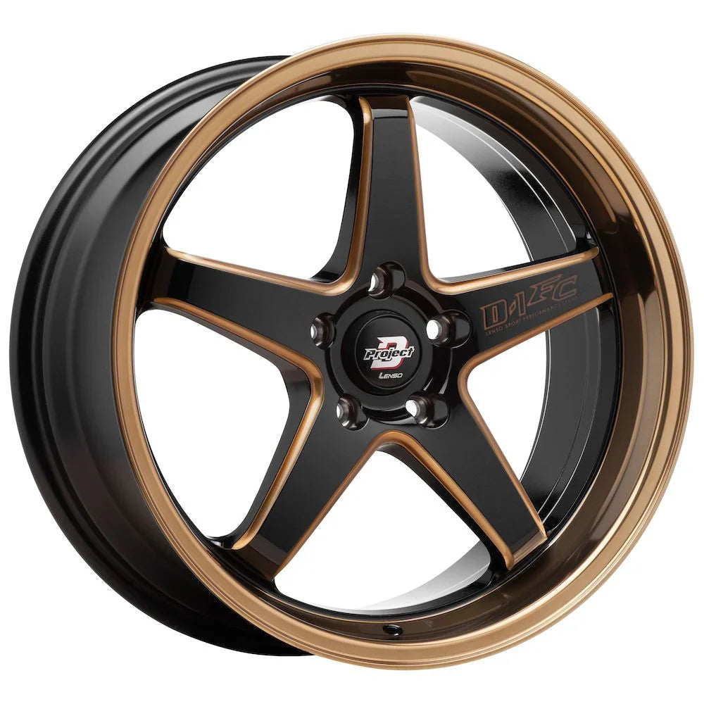 Lenso D-1FC Wheel Gloss Black Copper Milling Copper Lip - image 1