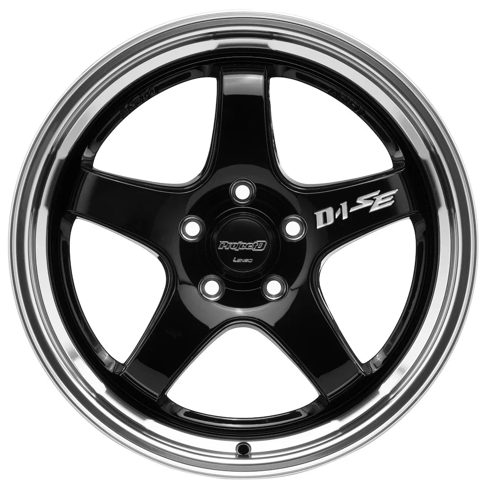 Lenso D-1SE Wheel Gloss Black Mirror Lip - image 2