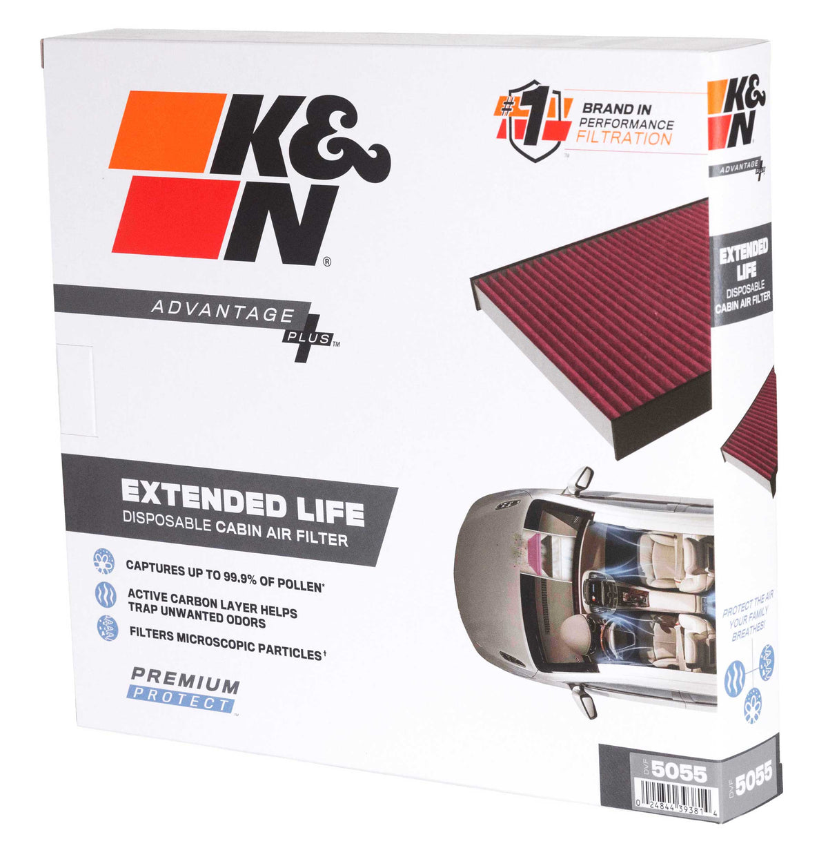 [K&N]   Cabin Air Filters - DVF5055 K&N Disposable Cabin Air Filter - HYUNDAI/KIA ACCENT/RIO