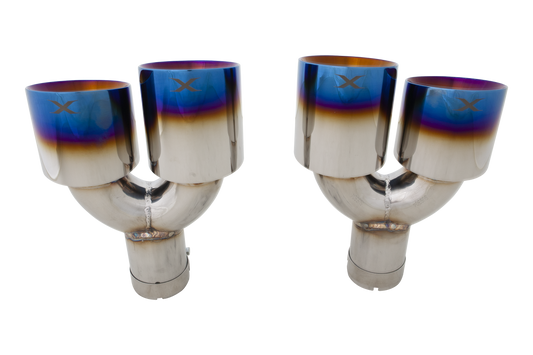 Cupra VZX Burnt Blue Look Quad 4 Inch Tip Option