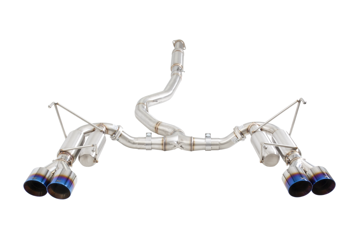 Subaru WRX STI G3 VA Sedan Race Cat Back Exhaust with Burnt Blue Tips