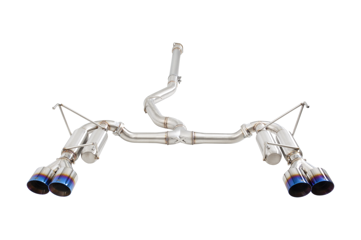 Subaru WRX Sedan VB Race Cat Back Exhaust System with Burnt Blue Tips