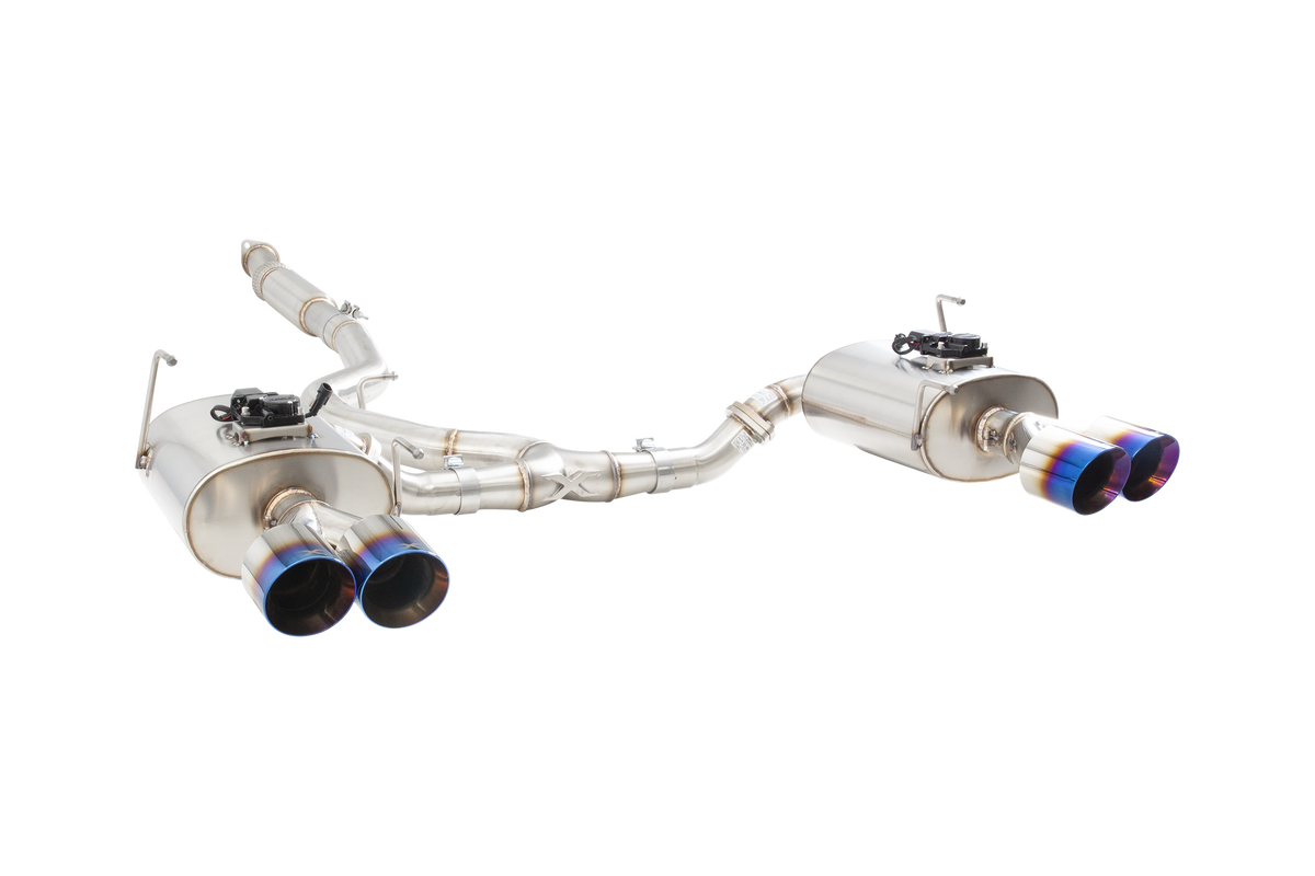 Subaru WRX / STI G3, VA Sedan Varex WR Valved Cat Back Exhaust with Burnt Blue Tips