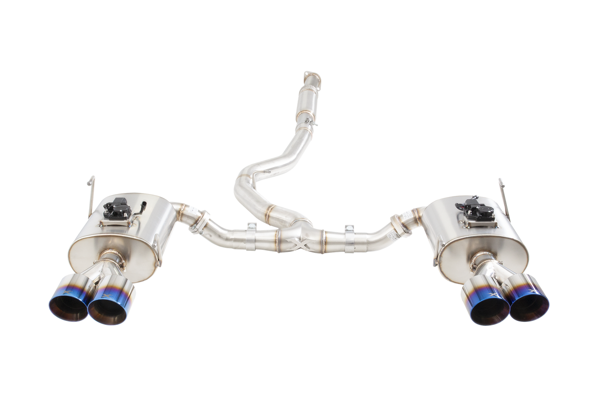 Subaru WRX / STI G3, VA Sedan Varex WR Valved Cat Back Exhaust with Burnt Blue Tips