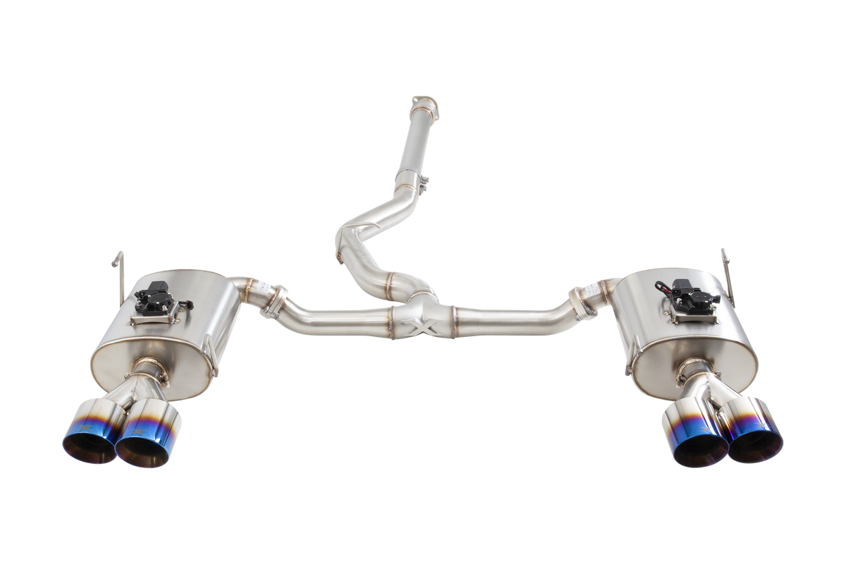 SUBARU WRX SEDAN VB Varex WR Valved Cat Back Exhaust System with Burnt Blue Tips