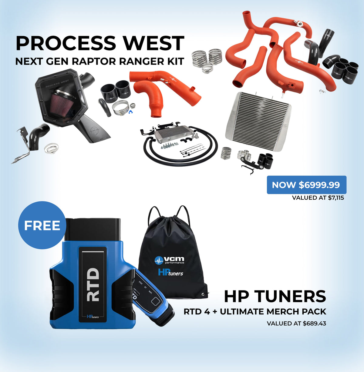 [VCM Performance]   Bundle - Ultimate Ranger Raptor Process West (red & silver) & RTD4 Bundle