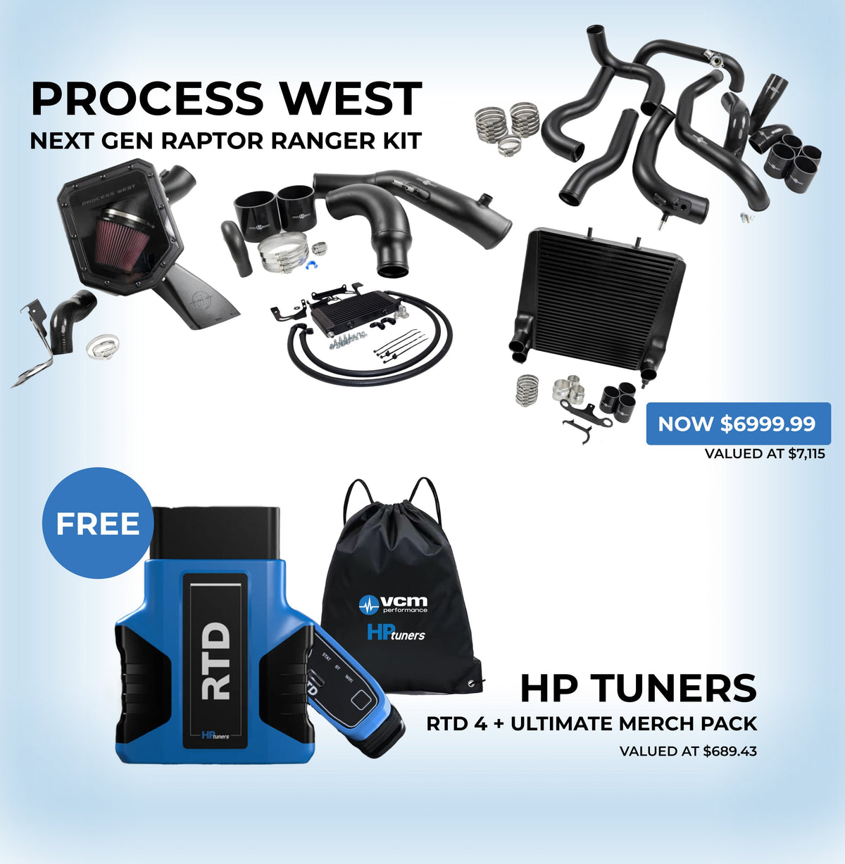 [VCM Performance]   Bundle - Ultimate Ranger Raptor Process West (black) & RTD4 Bundle
