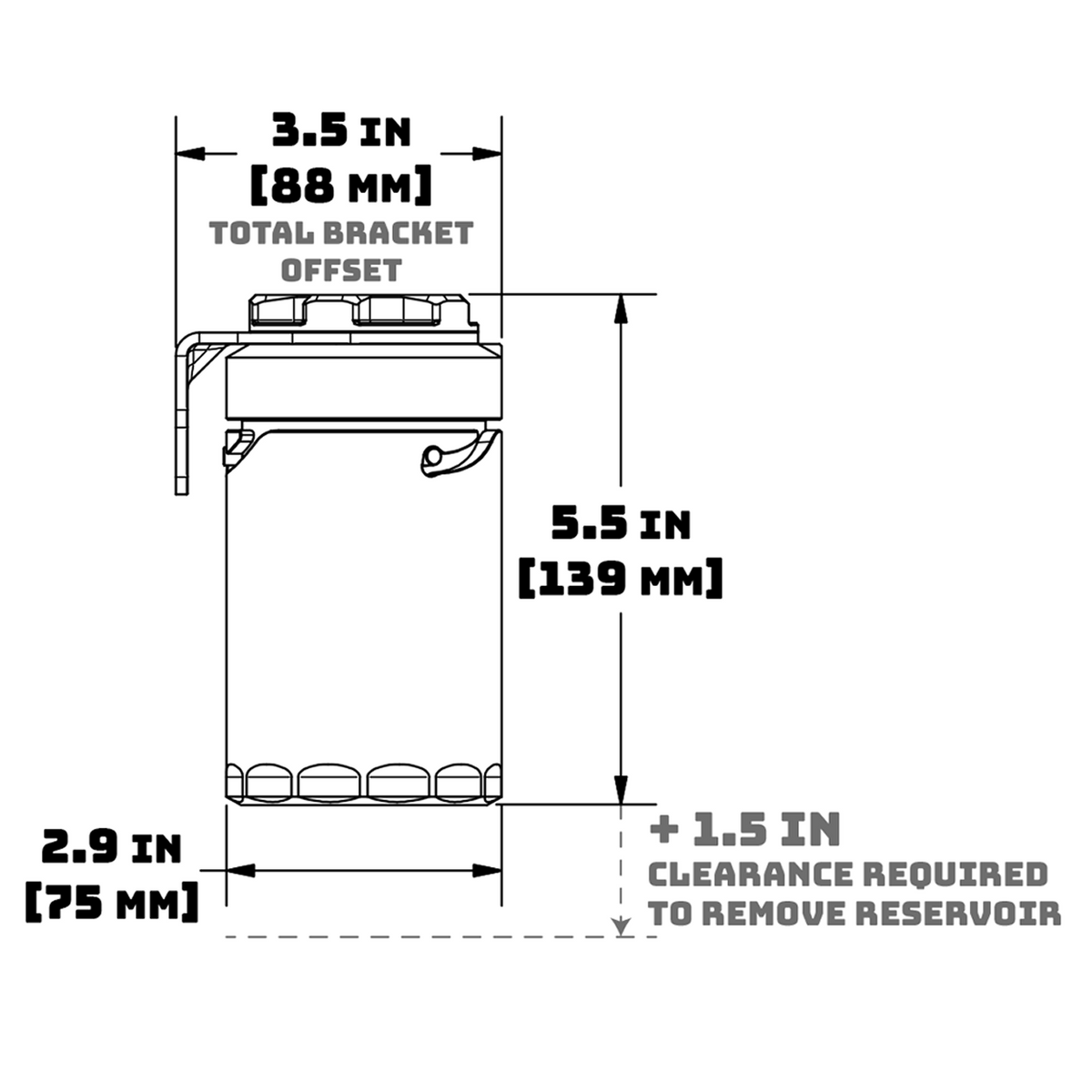 [Improved Racing]   Oil System - CCS Oil Catch Can Kit for GM Gen III & IV LS Engines, 7 oz