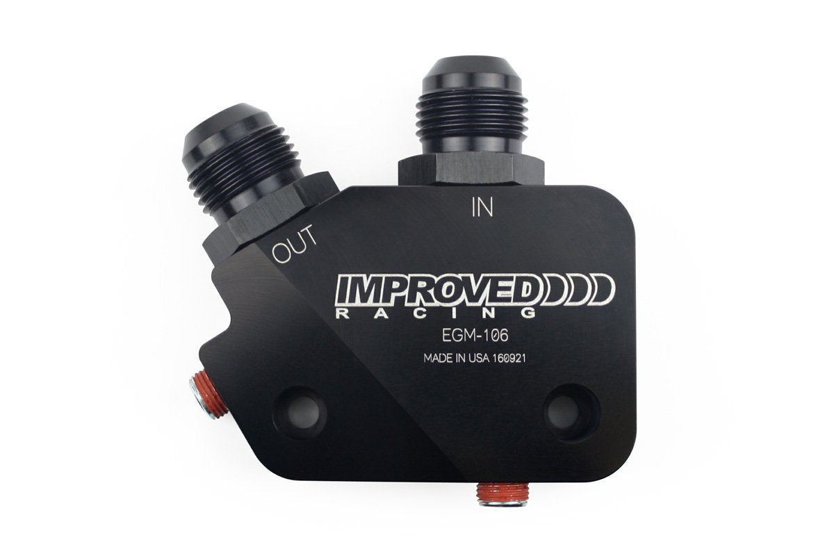 [Improved Racing]   Oil System - Low-Profile Oil Cooler Adapter for LS Engines EGM-106