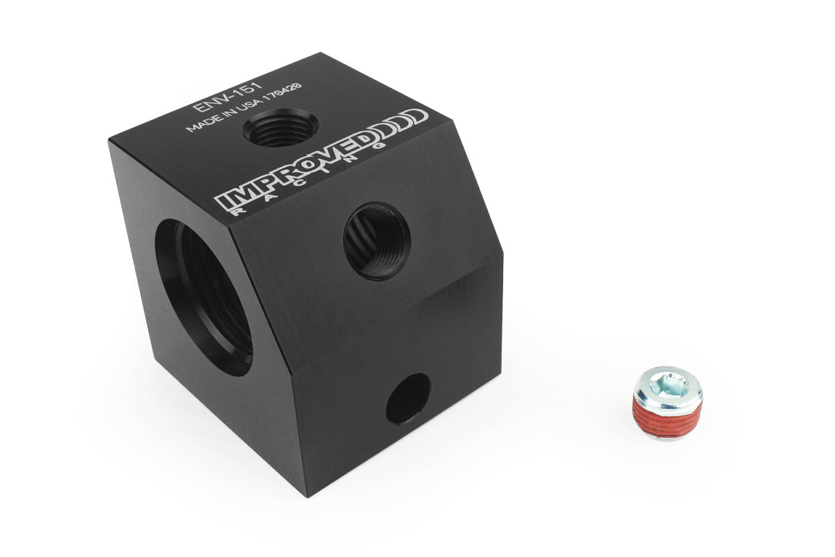 [Improved Racing]   Oil System - COMPACT, IN-LINE OIL SENSOR BLOCK, DUAL, (NO ADAPTORS)