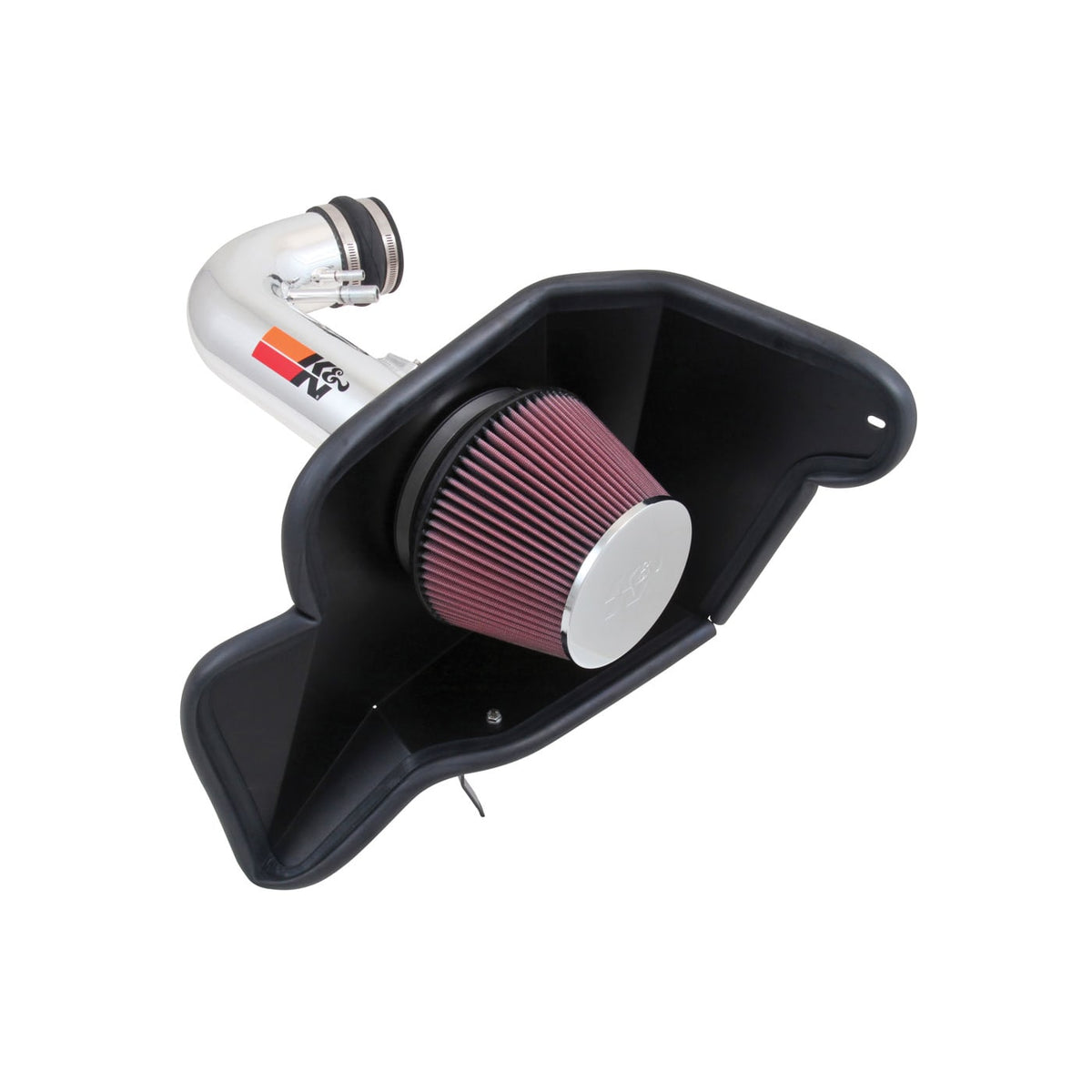 [K&N]   Metal Intake Kits - 69-3535TP K&N Performance Air Intake System, 2015 - 2018 Ford Mustang GT 5.0L V8