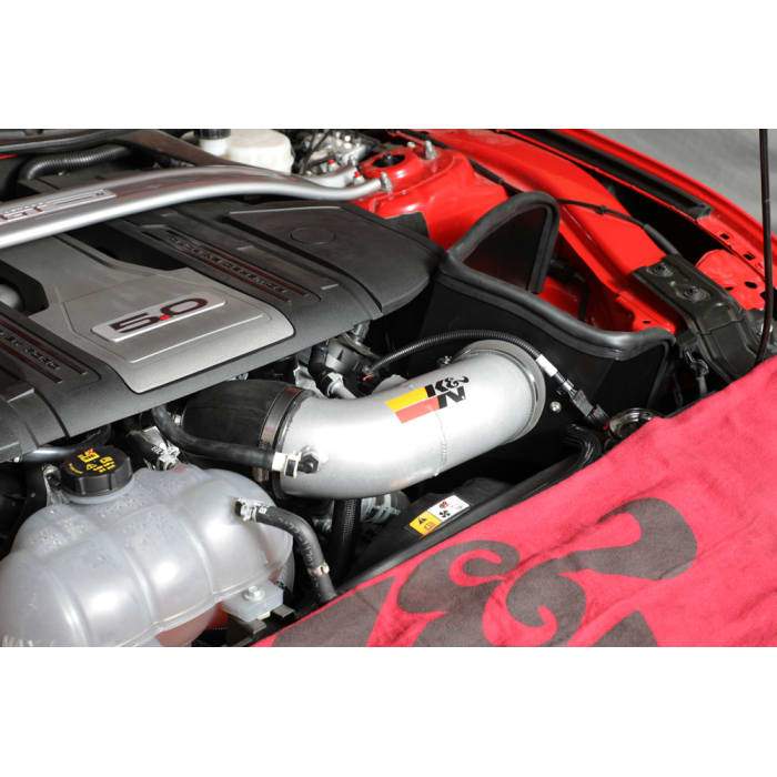[K&N]   Metal Intake Kits - 69-3540TP K&N Performance Air Intake System, 2018 - 2023 Ford Mustang GT 5.0L V8