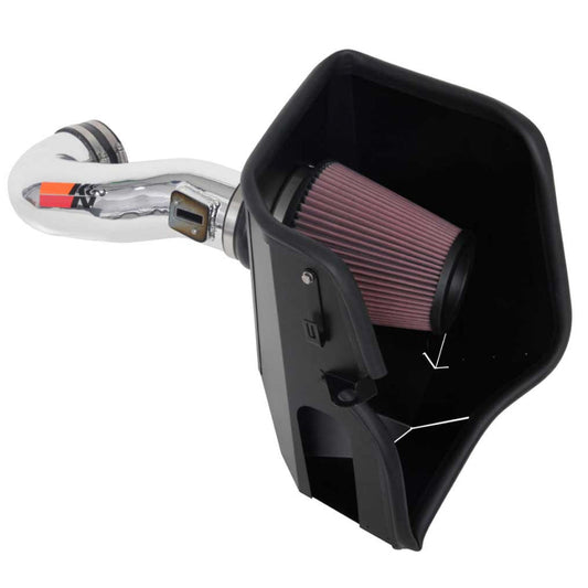 [K&N]   Metal Intake Kits - 77-3110KP K&N Performance Cold Air Intake System, Chevrolet Silverado 1500 6.2l V8, '19-24