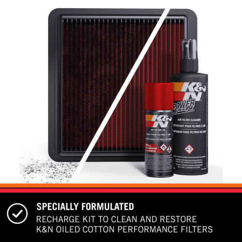[K&N]   Air Filter Cleaning Products - 99-5000 K&N Air Filter Cleaning Kit: Aerosol Filter Cleaner and Oil Kit