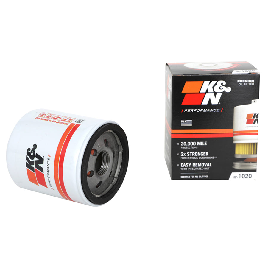 [K&N]   Oil Filters - HP-1020 K&N Oil Filter, 2012 - 2025 Buick/ Cadillac/ Ford/ GMC