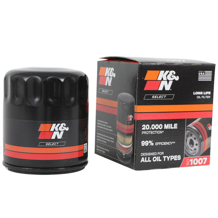 [K&N]   Oil Filters - SO-1007 K&N Oil Filter; Spin-On, 1975 - 2012 GMC/ Chevrolet/ Jeep/ Isuzu/ Pontiac/ Buick